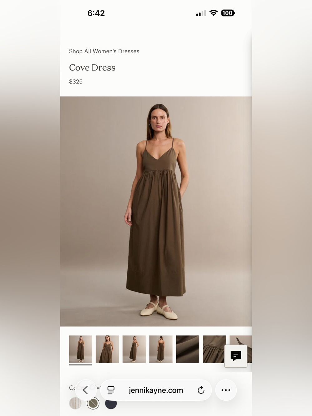 Jenni Kayne Cove Dress Olive